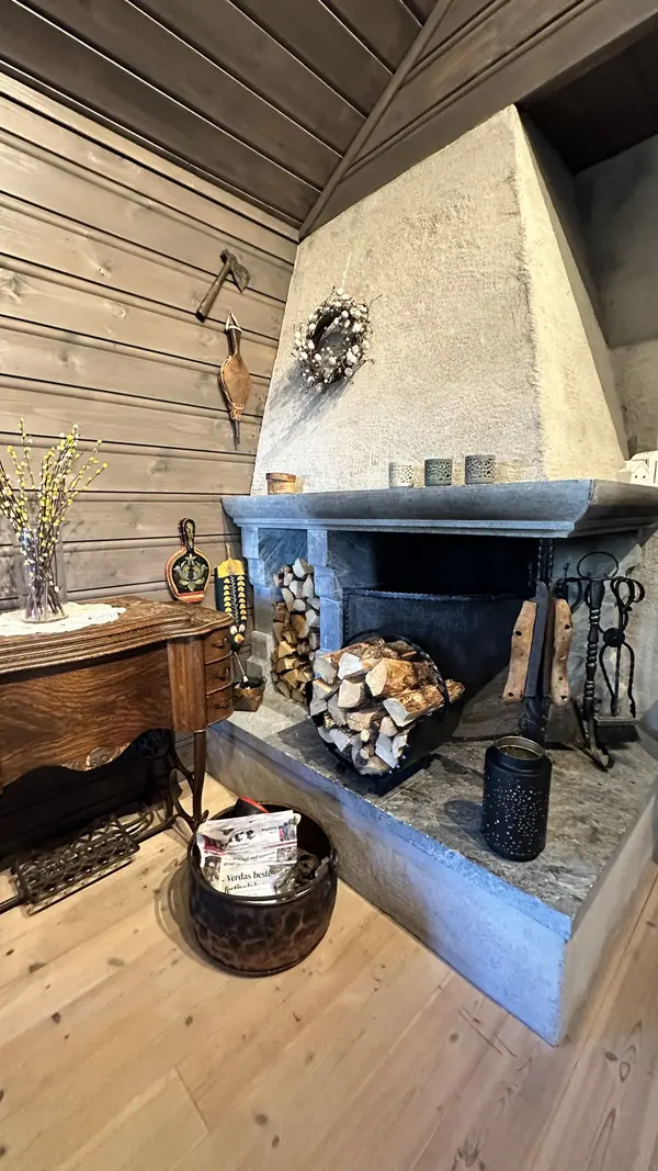 The fireplace