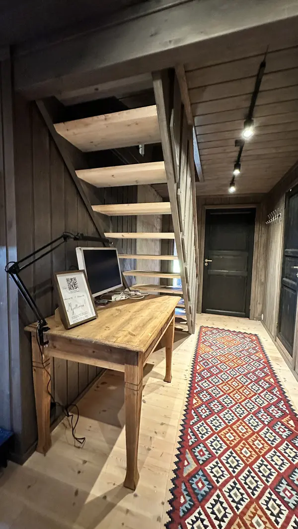 Workspace with a large screen